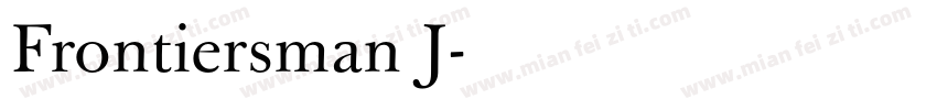 Frontiersman J字体转换